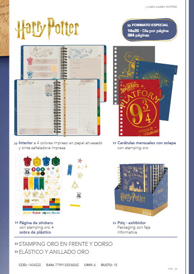 Agenda Mooving 2024 – HARRY POTTER – Librería Einstein